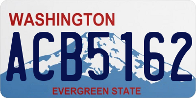 WA license plate ACB5162