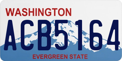 WA license plate ACB5164
