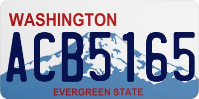 WA license plate ACB5165