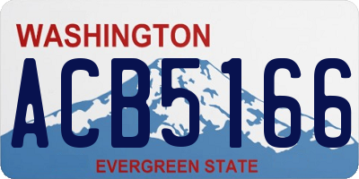 WA license plate ACB5166