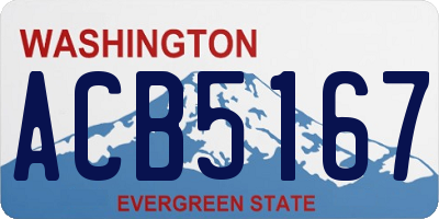 WA license plate ACB5167