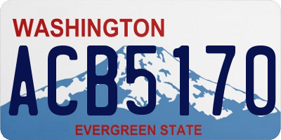 WA license plate ACB5170