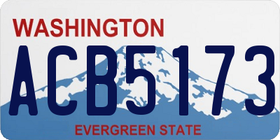 WA license plate ACB5173