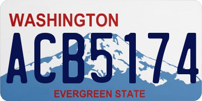 WA license plate ACB5174