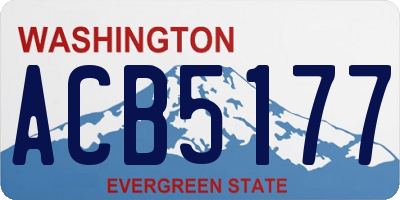 WA license plate ACB5177