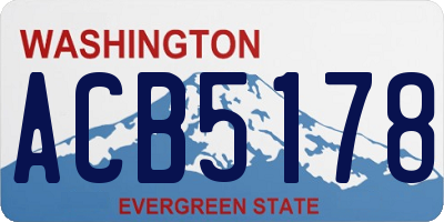 WA license plate ACB5178