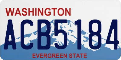 WA license plate ACB5184