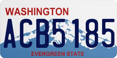 WA license plate ACB5185