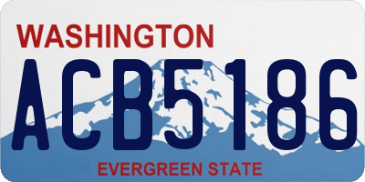 WA license plate ACB5186