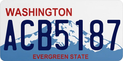 WA license plate ACB5187