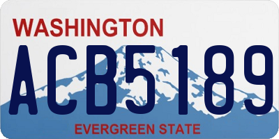 WA license plate ACB5189