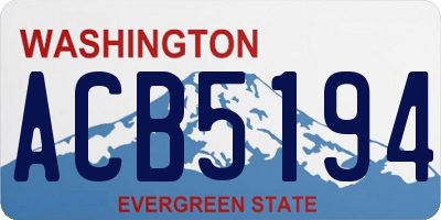 WA license plate ACB5194