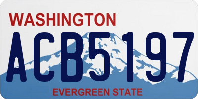 WA license plate ACB5197