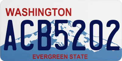 WA license plate ACB5202