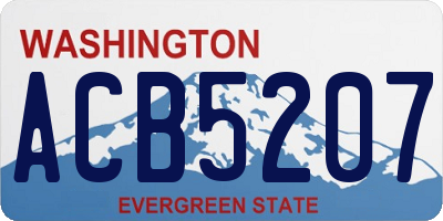 WA license plate ACB5207