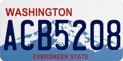 WA license plate ACB5208