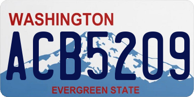 WA license plate ACB5209