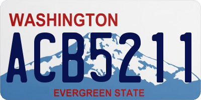 WA license plate ACB5211