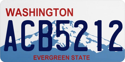 WA license plate ACB5212