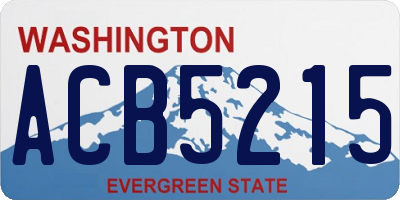 WA license plate ACB5215