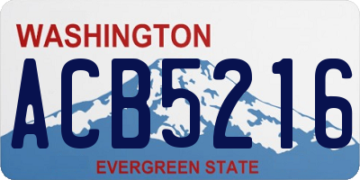 WA license plate ACB5216