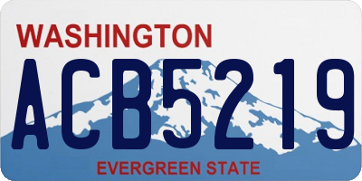 WA license plate ACB5219