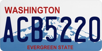 WA license plate ACB5220