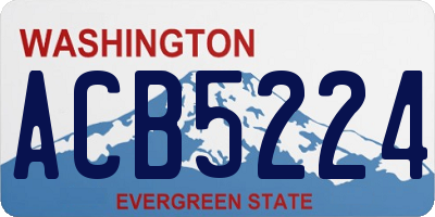 WA license plate ACB5224