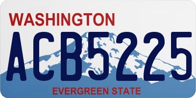 WA license plate ACB5225