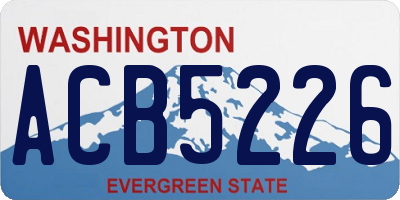 WA license plate ACB5226