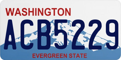 WA license plate ACB5229