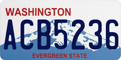 WA license plate ACB5236