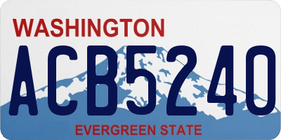 WA license plate ACB5240