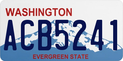 WA license plate ACB5241