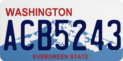 WA license plate ACB5243