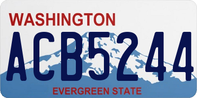 WA license plate ACB5244