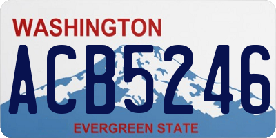 WA license plate ACB5246