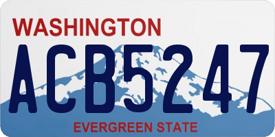 WA license plate ACB5247