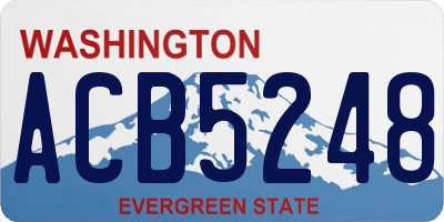 WA license plate ACB5248