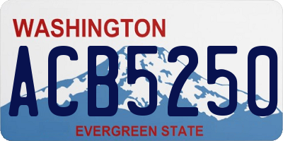 WA license plate ACB5250