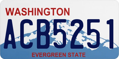 WA license plate ACB5251