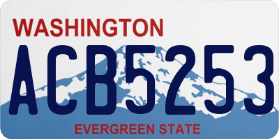 WA license plate ACB5253