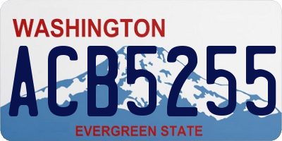 WA license plate ACB5255