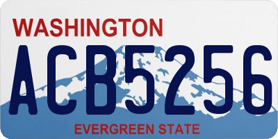 WA license plate ACB5256