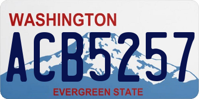 WA license plate ACB5257