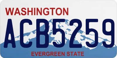 WA license plate ACB5259