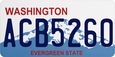 WA license plate ACB5260