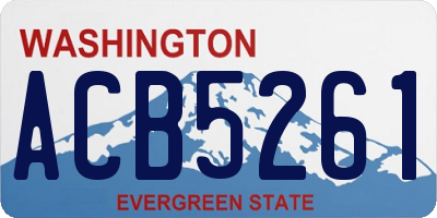 WA license plate ACB5261