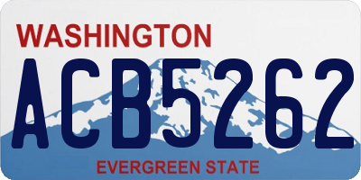 WA license plate ACB5262