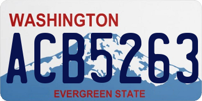 WA license plate ACB5263